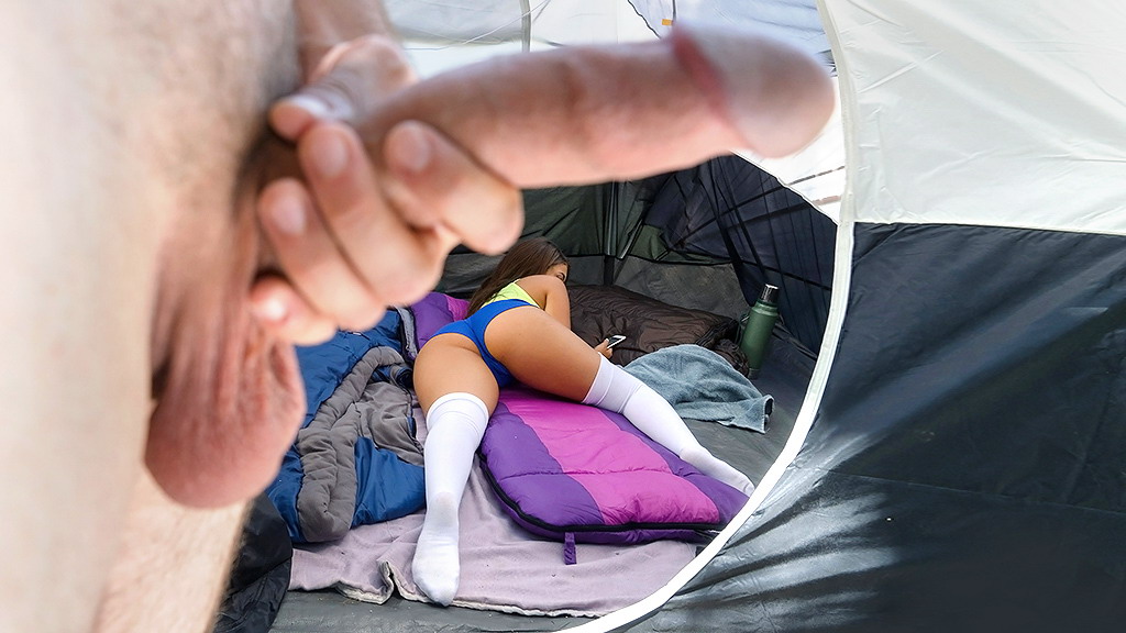 Wife masturbating camping trip