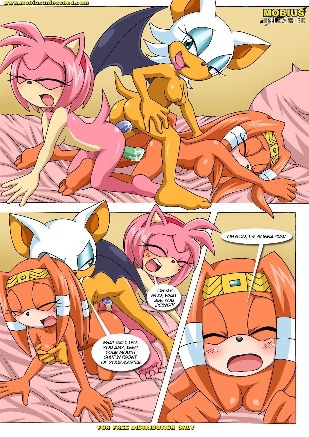 Amy and rouge kissing naked
