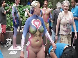 Combo recommendet nudist festival paint women beauty body