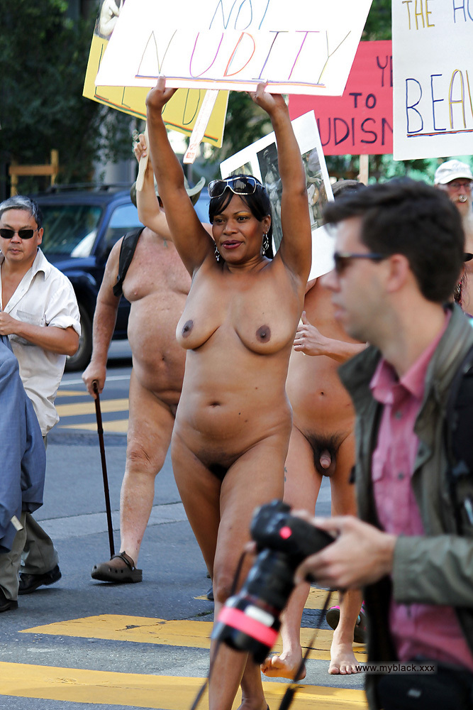 Black naked granny in public pic
