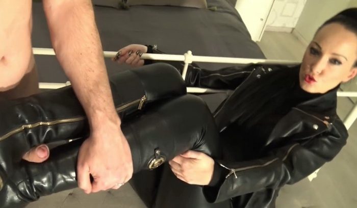 Felix reccomend leather femdom boot slave