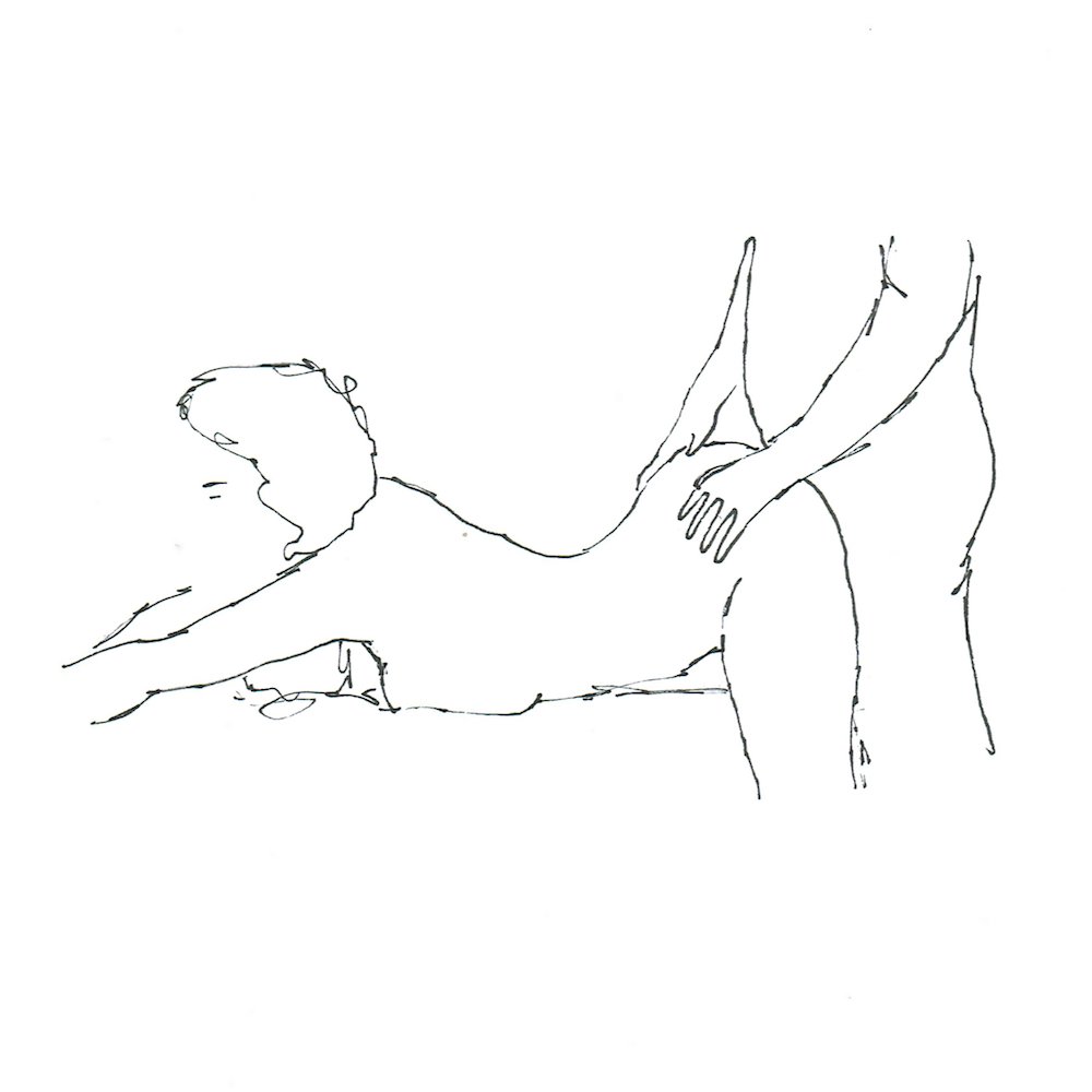 Vibrator in ass drawing